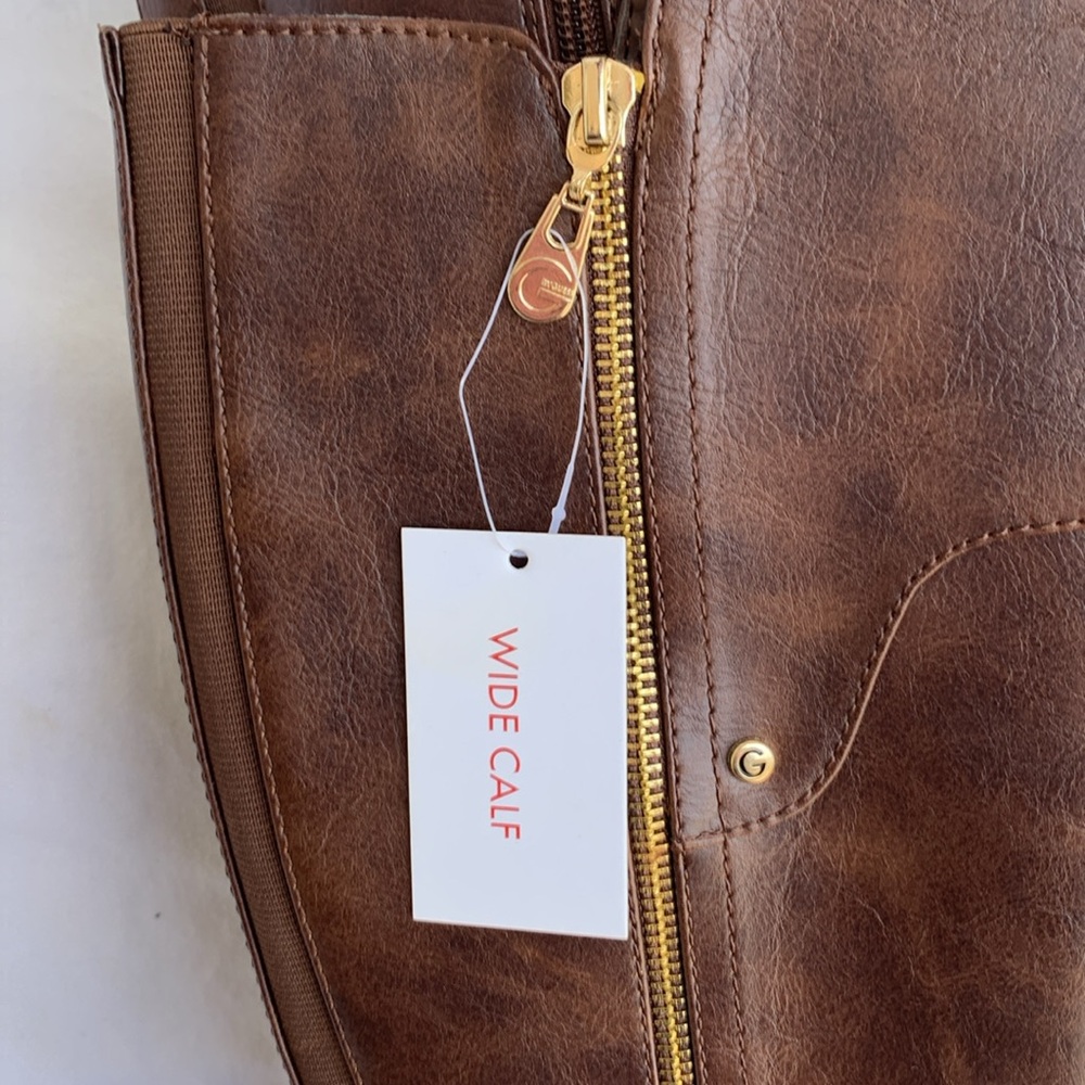 G by Guess women’s dark brown riding tall boots - NWOT - wide calf size 5M - Picture 16 of 17